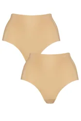 Women's 2 Pack Zero Feel Seamfree Maxi Knickers Cognac Extra Small - Skin Tones - Size: Extra Small