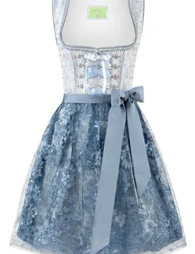 Dirndl Nanita (rauchblau, Gr. 36) von Wiesnwuid für Damen, 100% Polyester - Stockerpoint - FashionsVida