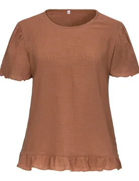 Damen Bluse "Roma“ braun L Damen - walzvital - FashionsVida