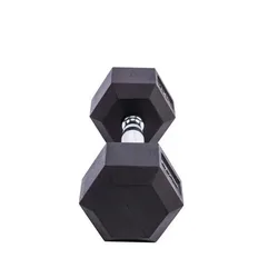 Hexagonale Gummi-Hantel - Noir - unisex - Size: 20 kg