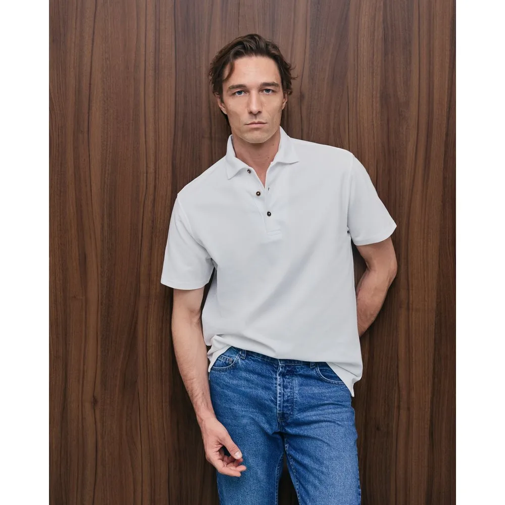 Polo de hombre manga corta pique camisero - Emidio Tucci - FashionsVida