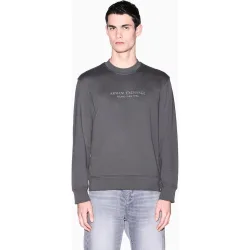 Sudadera de hombre con logo a tono cuello redondo