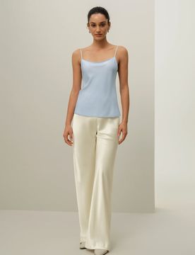 Canotta Seta Donna Elegante M - Spalline Regolabili, Tessuto Lussuoso, Vestibilità Slim