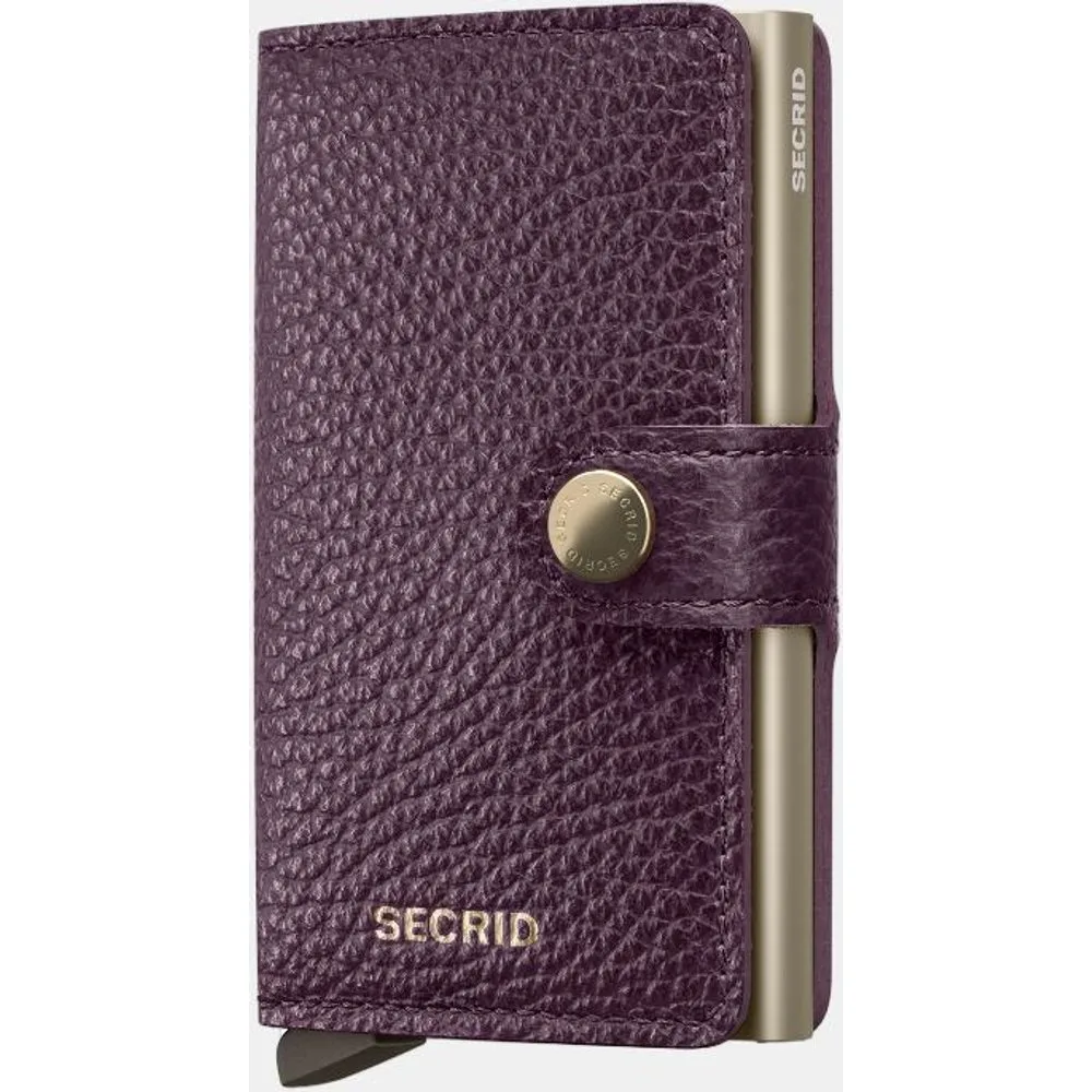Tarjetero de piel Pebble Grape con protección RFID - Secrid - FashionsVida