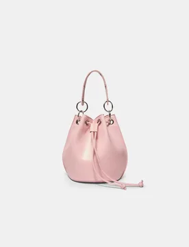 Starre Beuteltasche mit Ösen Pastellrosa OS - Stradivarius - FashionsVida