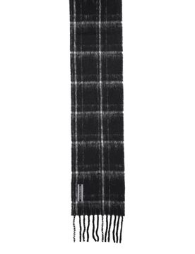 Textured Fuzzy Check Scarf