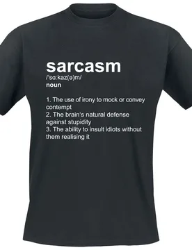 T-Shirt - Definition Sarcasm - S bis 5XL - für Männer - Größe S - schwarz - Männer - male - Sprüche - FashionsVida