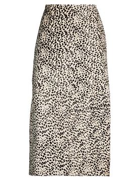 Midi-Rock Damen Beige 34,36,40 Damen