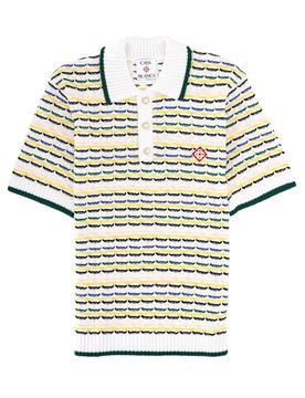 Tuck Stitch Short Sleeve Polo Shirt