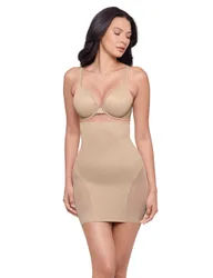 Extra Firm Control High-Waisted Sheer Panelled Shaping Slip Beige female