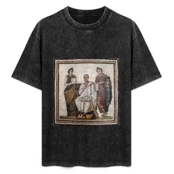 Vergil Roman Mosaic T-Shirt Utility Work Short Sleeve Top