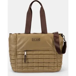 Bolso acolchado fruncido con doble asa
