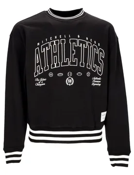 Felpa Leggera Girocollo Uomo Classics Heavyweight Crewneck Black - Mitchell & Ness - FashionsVida