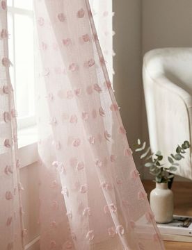 Tenda ad anelli con pois - rosa