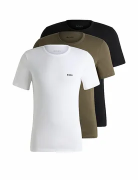 T-Shirt confezione da 3 open miscellaneous bianco S - BOSS - FashionsVida