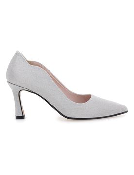 Décolleté argento glitter con tacco medio Pittarello Rom. 5384 39