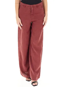 Pantalone in lino BORDEAUX XS - Dixie - FashionsVida