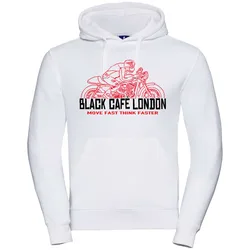 Felpa London 2.0 Con Cappuccio Stampata Bianco Ro taglia S