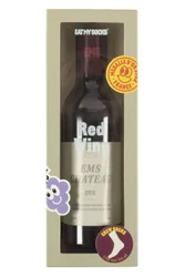 Pair Wine Bottle Cotton Socks Red Wine One Size - Red - Size: One Size