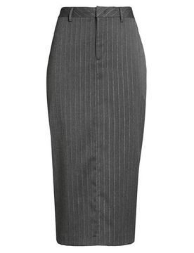 Falda midi Mujer Gris 38 Mujer