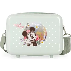 Neceser en ABS Minnie Wild Nature con capacidad de 9L en menta