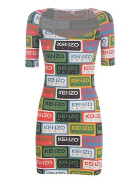 Vestito corto con logo