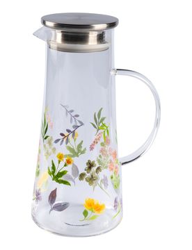 Premium-Karaffe "Sommerblüten", 1,5 l transparent