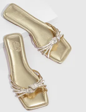 Zapatos de mujer con decoración de strass, sandalias deslizantes para vacaciones de verano, rebajas de verano, sandalias elegantes para Halloween, Na - Shein - FashionsVida
