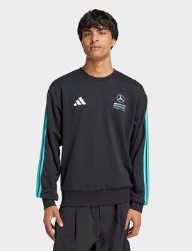 Mens Felpa Mercedes-amg Petronas Formula 1 Team Dna - Nero, nero nero Uomo taglia 2XL
