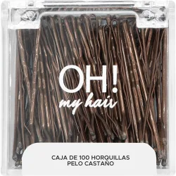 Caja 100 Horquillas Pelo Castaño