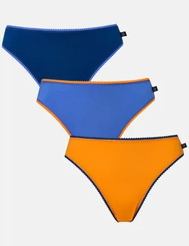 Womens 3-Pack High Leg Knickers - - Size: L - British Boxers - FashionsVida
