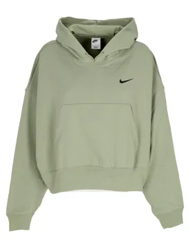 Felpa Leggera Cappuccio Donna W Sportswear Jersey Oversized Pullover Hoodie Oil Green/black - Nike - FashionsVida