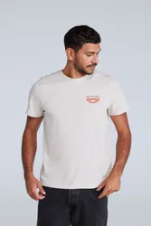 Jacob' Mens Cotton T-Shirt Comfy Beach Summer Casual Tee Ecru - Size X-Small