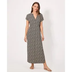 Vestidos de playa largo manga corta estampado