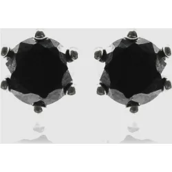 Pendientes áfrica moda de de ley 925 acabados en rodio con circonita onix