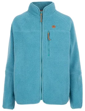 Womens/ladies Quake Leather Trim Fleece Jacket (Storm Blue) - Size Medium - Trespass - FashionsVida