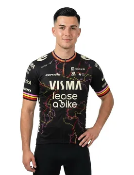 Maillot à Manches Courtes Team Visma Lease A Bike Giro Trilogy Replica