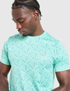 Mens Essential All Over Print T-Shirt - Verde, verde verde Uomo taglia L - New Balance - FashionsVida