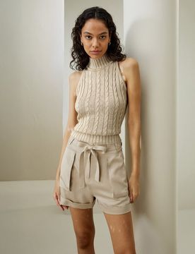 Top Senza Maniche Seta Selvaggia XS - Elegante e Traspirante, Perfetto per l'Estate