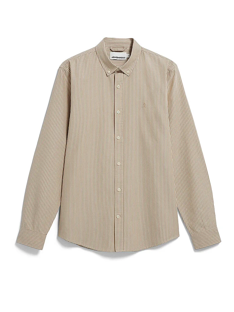 Camisa Regular Fit beige M - Armedangels - FashionsVida