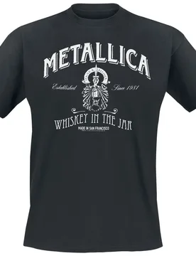 T-Shirt - Whiskey In the Jar - S bis 5XL - für Männer - Größe XXL - schwarz - Lizenziertes Merchandise! - Männer - male - Metallica - FashionsVida