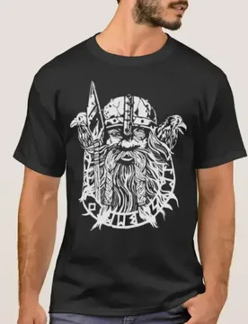 Vintage Nordic God with Raven Norse Myth T-Shirt 100% Cotton O-Neck Summer Short Sleeve Casual Mens T-shirt Size S-3XL - Aliexpress - FashionsVida