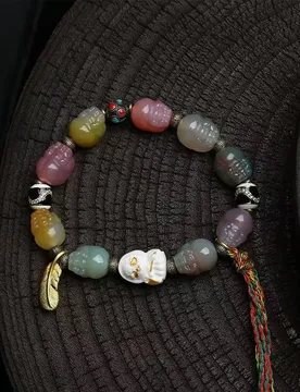 Natural Salt-Source Agate Pixiu Carved Bracelet Single-Circle Reflux Bone Adani Nepalese Bead Tiger Tooth Bead Bracelet - Aliexpress - FashionsVida