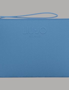Pochette Media Saffiano con Logo e Polsiera - AA6225ES029
