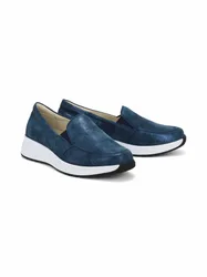Hallux Komfortslipper - Blau glänzend - female - Size: 42.5