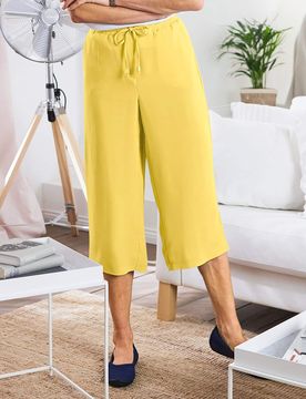 Bügelfrei-Schlupf-Hosenrock - Sonnengelb - female - Size: 46