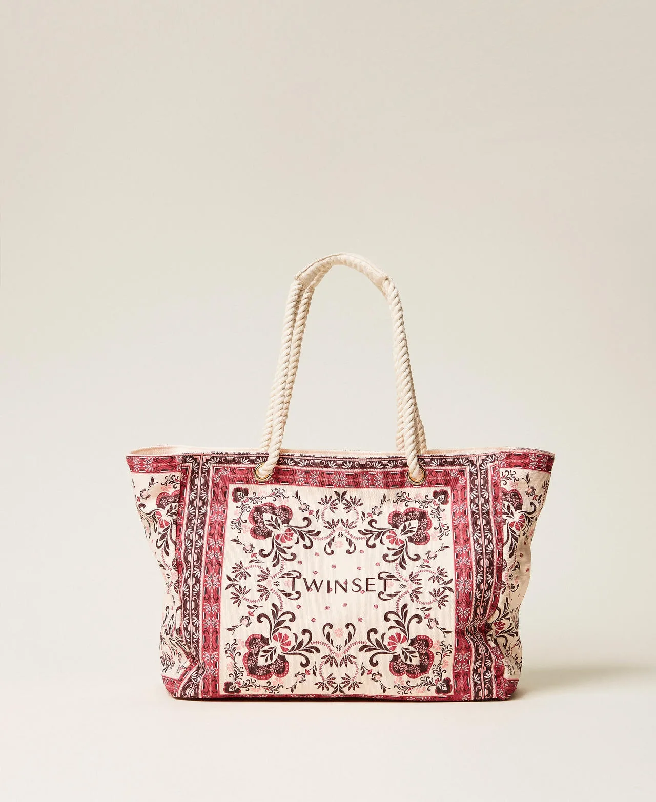 Cabas en toile avec imprimé - TWINSET - FashionsVida