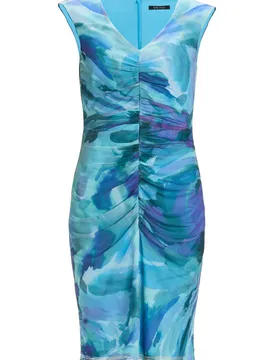 Etuikleid mit V-Ausschnitt und Raff female - 40 - FashionsVida