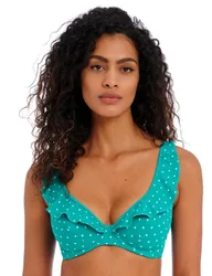 Womens 7230 Jewel Cove High Apex Bikini Top - Blue Elastane - Size 36f