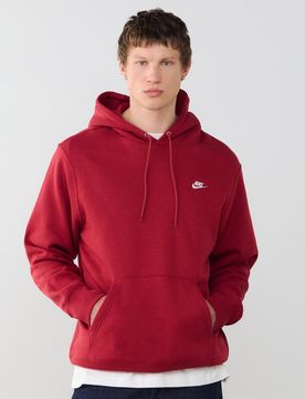 Hoodie Club Small Logo bordeaux/blanc l